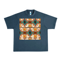 Midnight Navy native american aztec seamless pattern 1 Urban Heavy Tee - BundleAndBundleShop