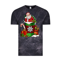 Cloud Black Christmas Santa Claus Coffee Cup Vintage Tee - FaDigitalArtStudio