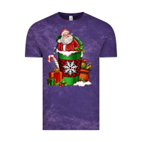 Cloud Purple Christmas Santa Claus Coffee Cup Vintage Tee - FaDigitalArtStudio