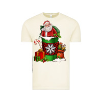 Vintage Arctic Christmas Santa Claus Coffee Cup Vintage Tee - FaDigitalArtStudio