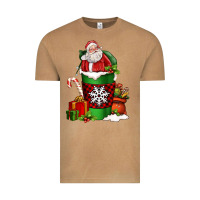 Vintage Camel Christmas Santa Claus Coffee Cup Vintage Tee - FaDigitalArtStudio