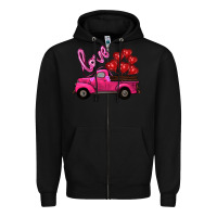 Black valentines day turck with balloons Zipper Hoodie - RanaPortraitStore