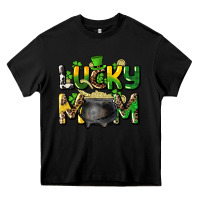 Black lucky mom St. Patrick's Heavy Core Tee - HowdyJamesFarm