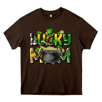 Chocolate Brown lucky mom St. Patrick's Heavy Core Tee - HowdyJamesFarm