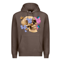 Coffee skull flora butterfly Premium Hoodie - Artiststas