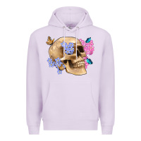 Lilac skull flora butterfly Premium Hoodie - Artiststas