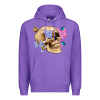 Purple skull flora butterfly Premium Hoodie - Artiststas