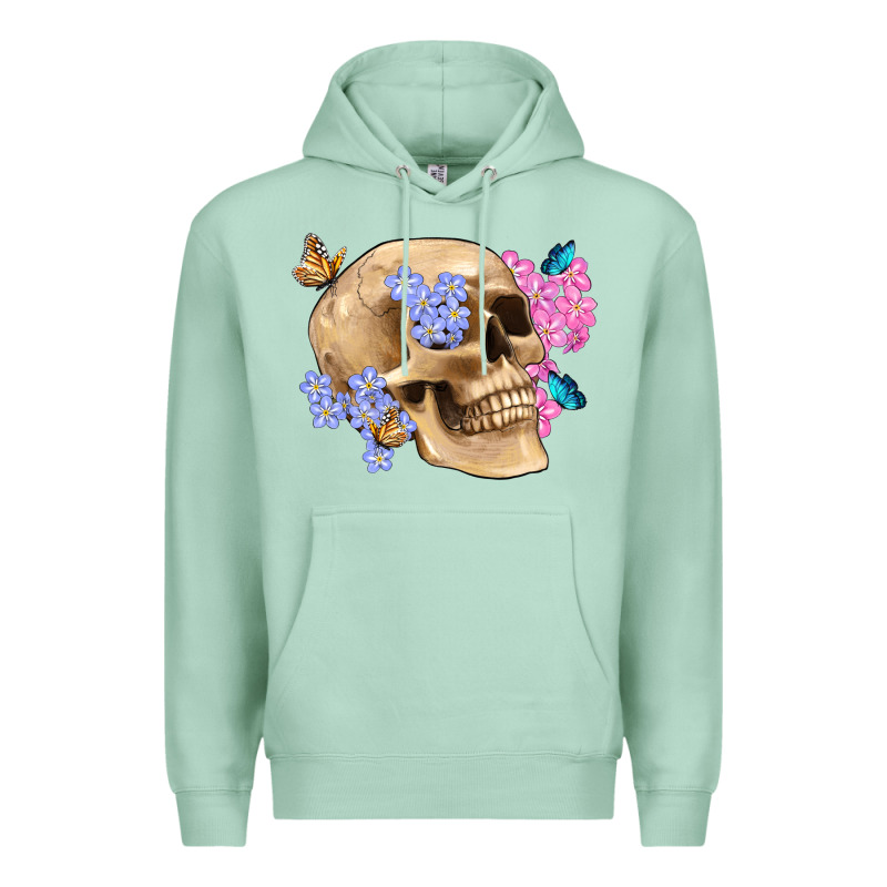 Skull Flora Butterfly Premium Hoodie by Artiststas | Teevron