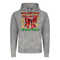 Cloud Rock festive christmas message with crosses Vintage Hoodie - CowhideDigitalArt