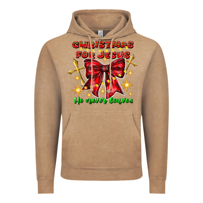 Festive Christmas Message With Crosses Vintage Hoodie by CowhideDigitalArt | Teevron