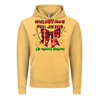 Vintage Mustard festive christmas message with crosses Vintage Hoodie - CowhideDigitalArt