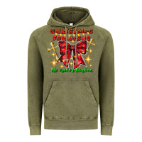 Vintage Olive festive christmas message with crosses Vintage Hoodie - CowhideDigitalArt