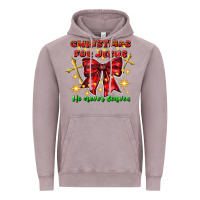 Vintage Zinc festive christmas message with crosses Vintage Hoodie - CowhideDigitalArt
