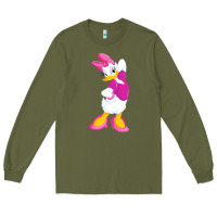 Army Green daisy duck Long Sleeve Tee - baoMotion