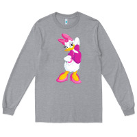 Heather Grey daisy duck Long Sleeve Tee - baoMotion