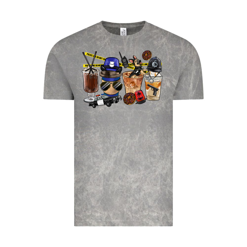 Police Coffee Cups Vintage Tee by FaDigitalArtStudio | Teevron