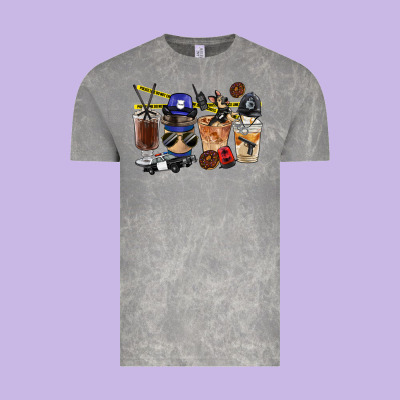 Police Coffee Cups Vintage Tee Designed By Fadigitalartstudio