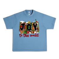 Pebble Blue Joy To The World Urban Heavy Tee - FaDigitalArtStudio