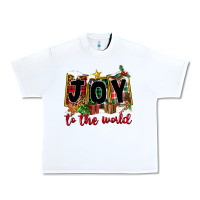 White Joy To The World Urban Heavy Tee - FaDigitalArtStudio