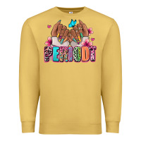 Antique Gold Periodt afro woman nail art Premium Sweatshirt - RanaPortraitStore