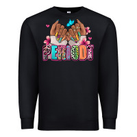 Black Periodt afro woman nail art Premium Sweatshirt - RanaPortraitStore