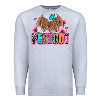 Heather Grey Periodt afro woman nail art Premium Sweatshirt - RanaPortraitStore