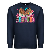Navy Periodt afro woman nail art Premium Sweatshirt - RanaPortraitStore