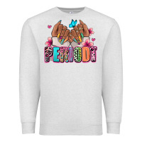 Oatmeal Heather Periodt afro woman nail art Premium Sweatshirt - RanaPortraitStore