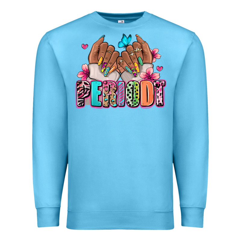 Periodt Afro Woman Nail Art Premium Sweatshirt by RanaPortraitStore | Teevron
