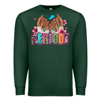Sports Green Periodt afro woman nail art Premium Sweatshirt - RanaPortraitStore