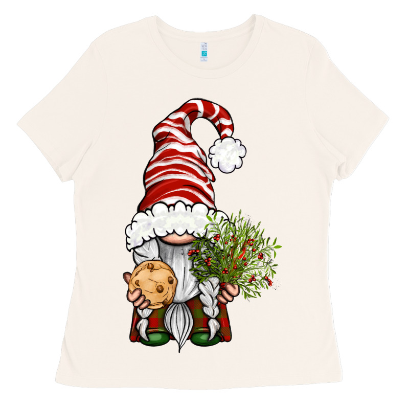 Christmas Gnome With Cookie Ladies Tee by BundleAndBundleShop | Teevron