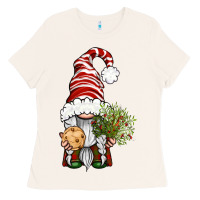 Bone Christmas Gnome With Cookie Ladies Tee - BundleAndBundleShop