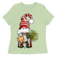Matcha Christmas Gnome With Cookie Ladies Tee - BundleAndBundleShop
