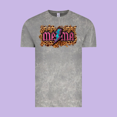 Leopard Mama Lightning Vintage Tee Designed By Ranaportraitstore