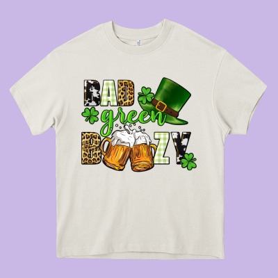 Bad Green Boozy St. Patrick's Day Heavy Core Tee Designed By Cowgirlartshop