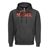 Charcoal Heather valentines day mama Zipper Hoodie - RanaPortraitStore