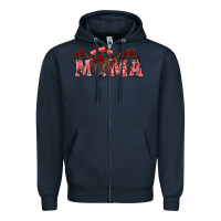 Navy valentines day mama Zipper Hoodie - RanaPortraitStore