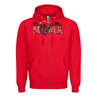 Red valentines day mama Zipper Hoodie - RanaPortraitStore
