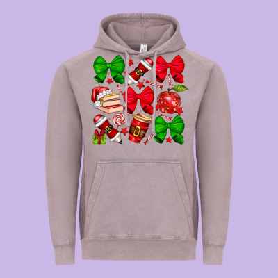 Christmas Teacher Vintage Hoodie Designed By Cowhidedigitalart
