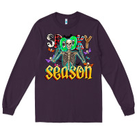 Plum Spooky Season Long Sleeve Tee - CowhideDigitalArt