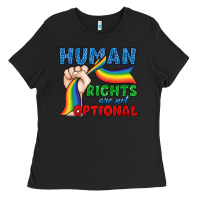 Black Human Rights Are Not Optional Ladies Tee - BundleAndBundleShop