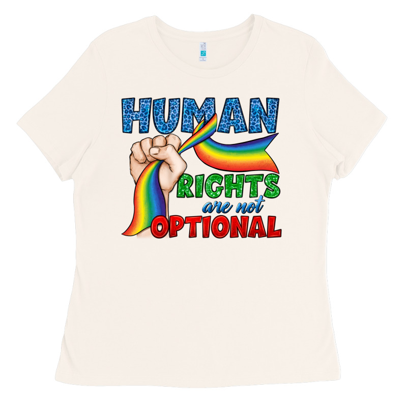 Human Rights Are Not Optional Ladies Tee by BundleAndBundleShop | Teevron