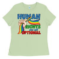 Matcha Human Rights Are Not Optional Ladies Tee - BundleAndBundleShop