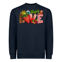 Navy love strawberry Heavyweight Sweatshirt - RanaPortraitStore