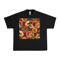 Black western skull aztec seamless pattern Urban Heavy Tee - BundleAndBundleShop