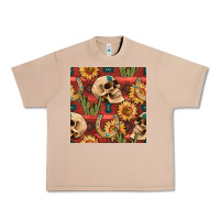 Burro western skull aztec seamless pattern Urban Heavy Tee - BundleAndBundleShop