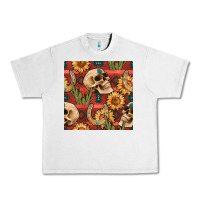 Lunar Rock western skull aztec seamless pattern Urban Heavy Tee - BundleAndBundleShop