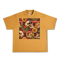 Peanut Butter western skull aztec seamless pattern Urban Heavy Tee - BundleAndBundleShop