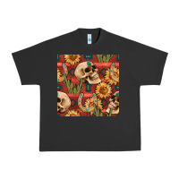 Pigment Black western skull aztec seamless pattern Urban Heavy Tee - BundleAndBundleShop