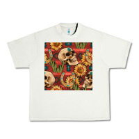 Pistachio western skull aztec seamless pattern Urban Heavy Tee - BundleAndBundleShop